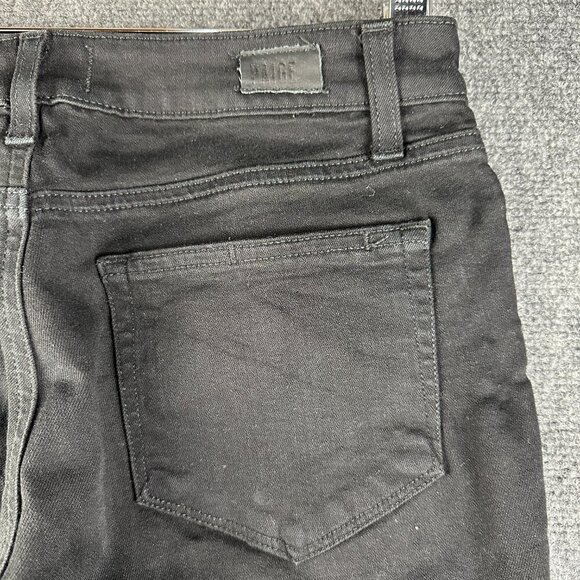 PAIGE Jeans Womens 27 Verdugo Ultra Skinny Black Stretch Pockets Logo - Picture 9 of 10